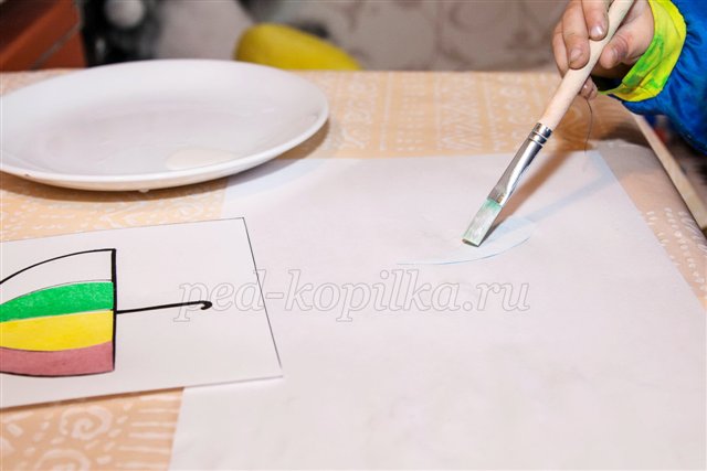Аплікація Парасолька. Осіння виріб для малюків