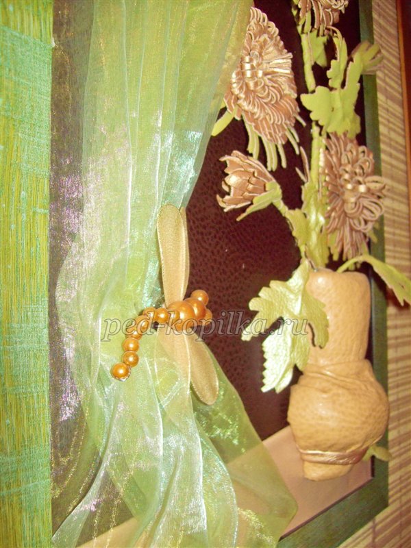 Хризантеми з шкіри. Майстер-клас