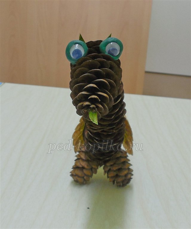 Вироби з шишок. Шишкозаврик. Майстер-клас