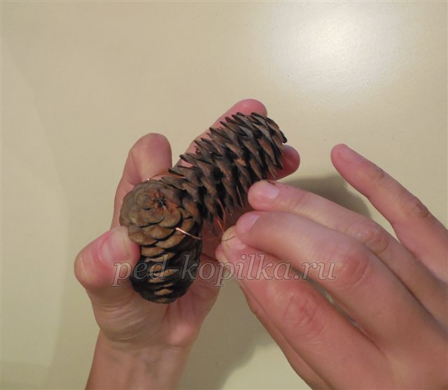 Вироби з шишок. Шишкозаврик. Майстер-клас