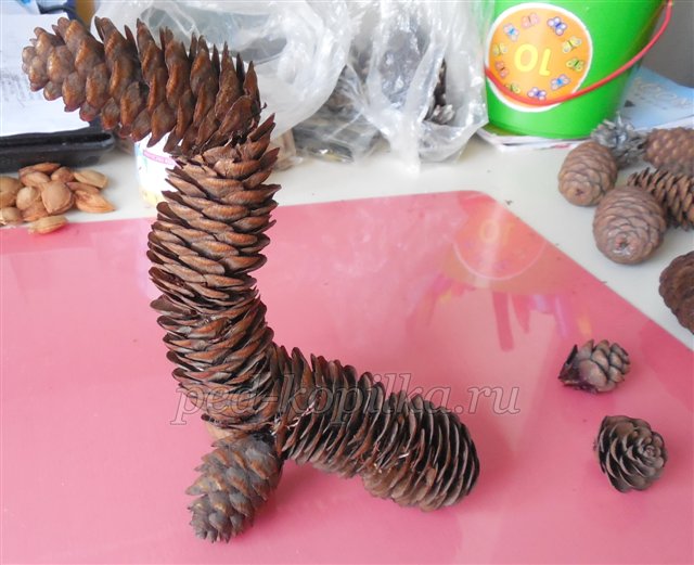Вироби з шишок. Шишкозаврик. Майстер-клас