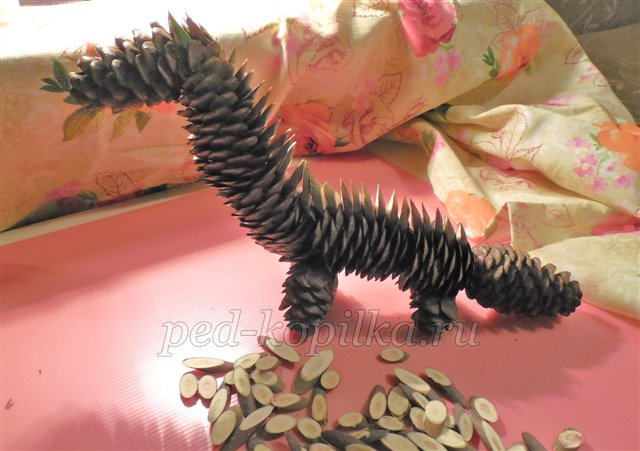 Вироби з шишок. Шишкозаврик. Майстер-клас