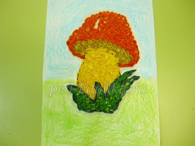 Гриби в техніці квіллінг. Майстер-клас