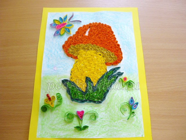 Гриби в техніці квіллінг. Майстер-клас