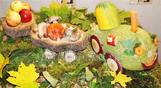 Осінні вироби своїми руками. Паровозик осені Осінні вироби своїми руками. Паровозик осені