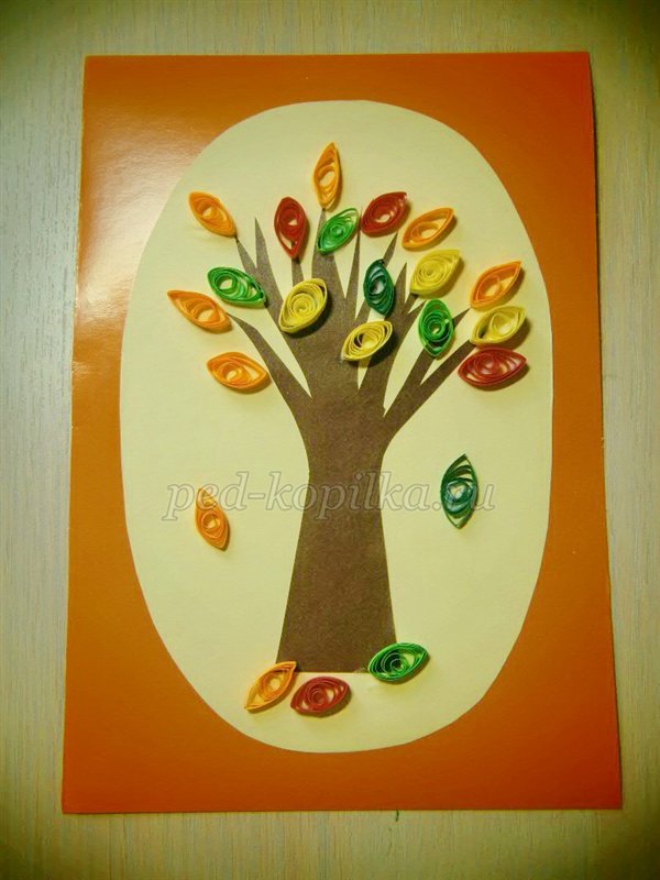 Аплікація на тему Осінь Аплікація на тему Осінь