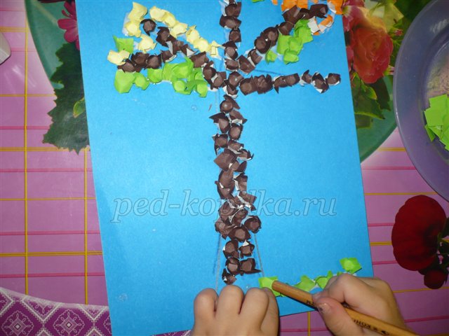 Аплікація на тему Осінь. Майстер-клас Аплікація на тему Осінь. Майстер-клас