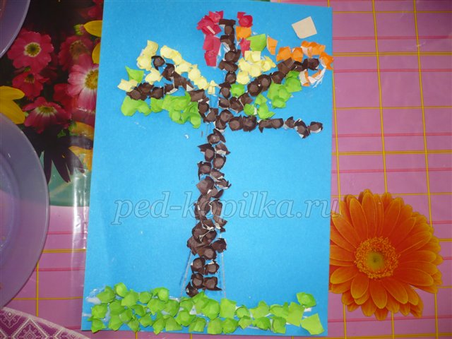 Аплікація на тему Осінь. Майстер-клас Аплікація на тему Осінь. Майстер-клас