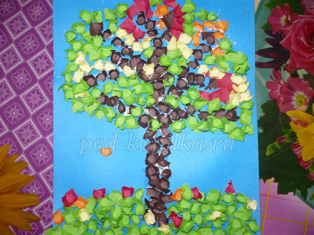 Аплікація на тему Осінь. Майстер-клас Аплікація на тему Осінь. Майстер-клас