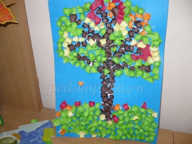 Аплікація на тему Осінь. Майстер-клас Аплікація на тему Осінь. Майстер-клас