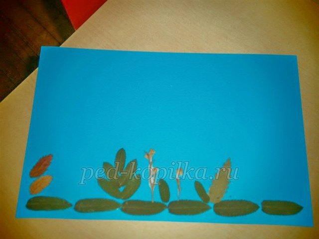 Аплікація з осіннього листя. Акваріум Аплікація з осіннього листя. Акваріум