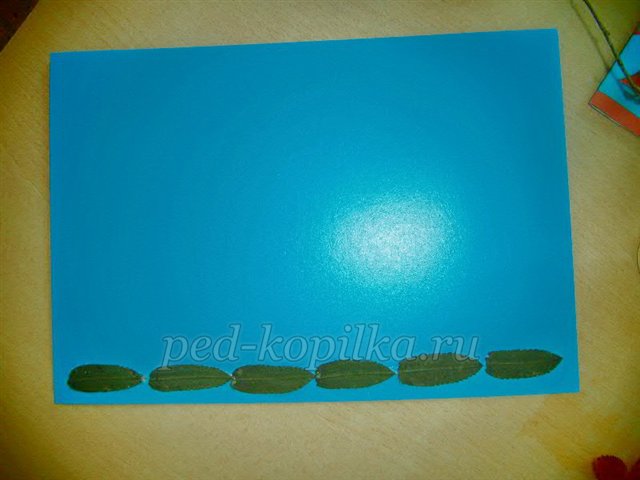 Аплікація з осіннього листя. Акваріум Аплікація з осіннього листя. Акваріум