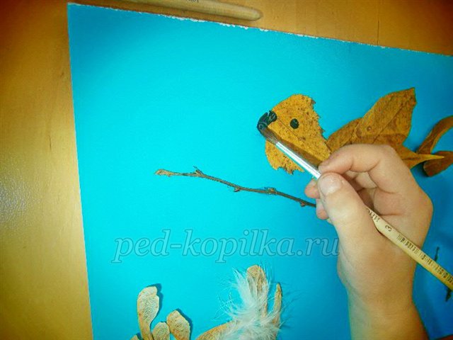 Майстер-клас із рукоділля «Аплікація з сухого листя. Пташка» Майстер-клас із рукоділля «Аплікація з сухого листя. Пташка»