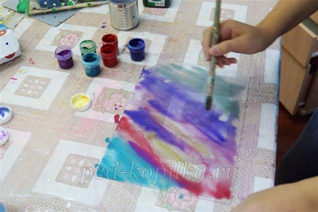 Техніка Монотипія. Декоративне панно Дівчина - Осінь Техніка Монотипія. Декоративне панно Дівчина - Осінь