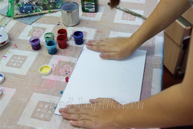 Техніка Монотипія. Декоративне панно Дівчина - Осінь Техніка Монотипія. Декоративне панно Дівчина - Осінь