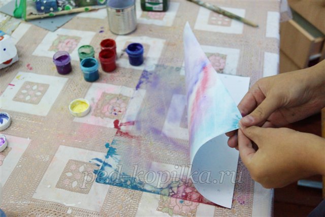 Техніка Монотипія. Декоративне панно Дівчина - Осінь Техніка Монотипія. Декоративне панно Дівчина - Осінь