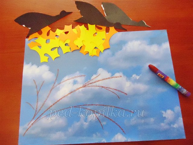 Аплікація на тему Осінь Аплікація на тему Осінь