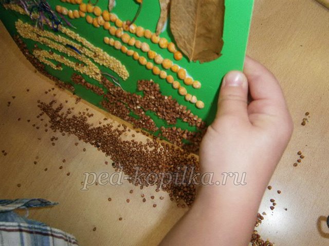 Аплікація з природних матеріалів на тему Осінь Аплікація з природних матеріалів на тему Осінь