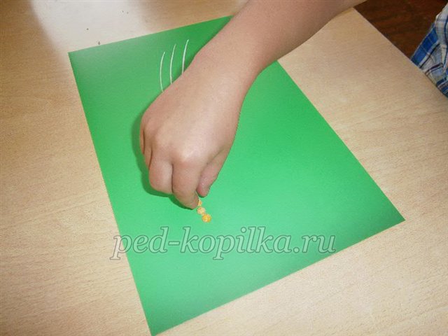 Аплікація з природних матеріалів на тему Осінь