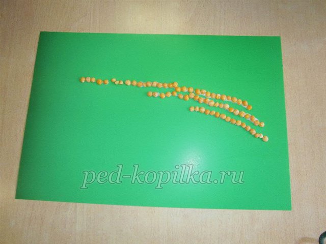 Аплікація з природних матеріалів на тему Осінь