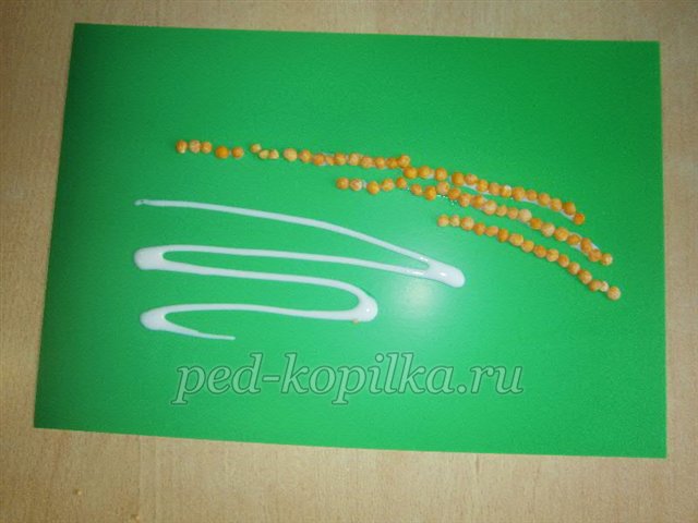 Аплікація з природних матеріалів на тему Осінь