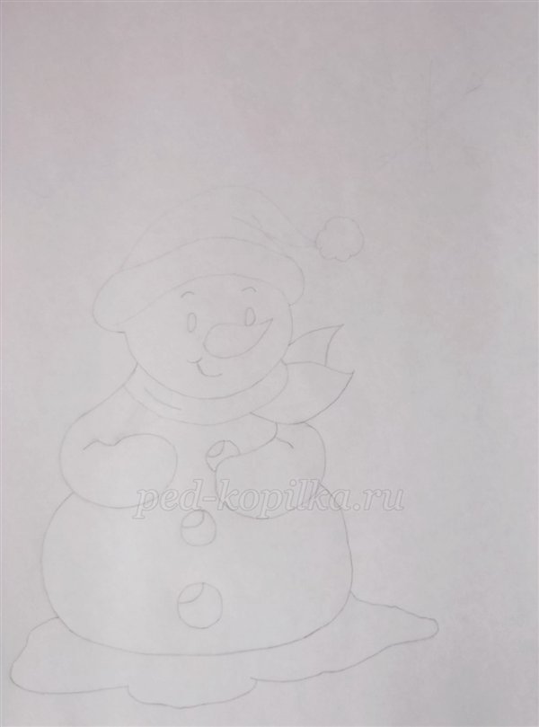 Майстер-клас з малювання. Сніговик Майстер-клас з малювання. Сніговик