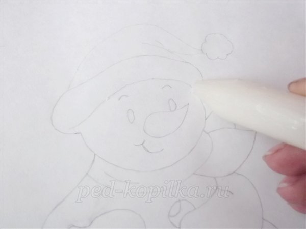 Майстер-клас з малювання. Сніговик Майстер-клас з малювання. Сніговик