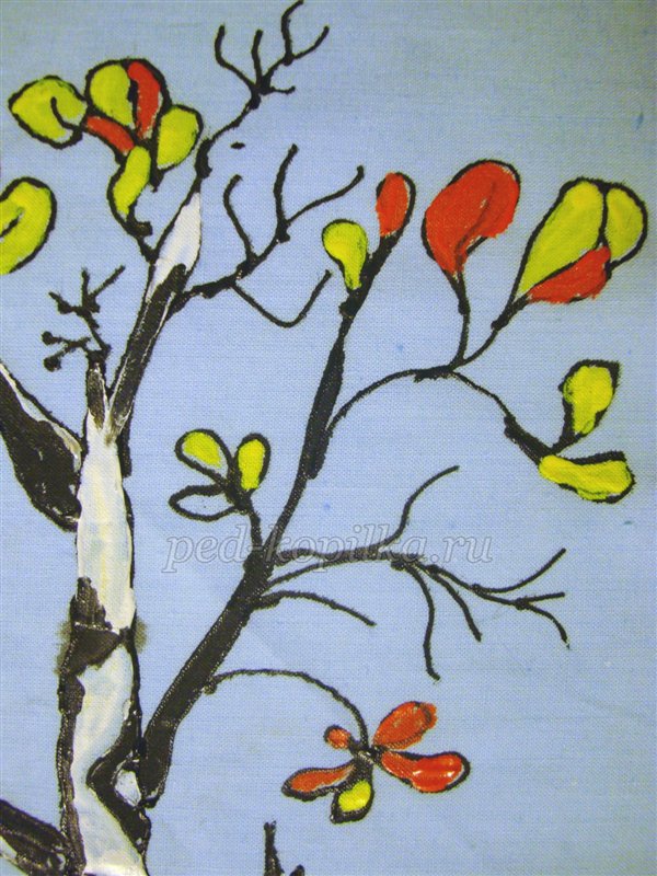 Осіннє дерево в техніці холодний батик. Майстер-клас з малювання Осіннє дерево в техніці холодний батик. Майстер-клас з малювання