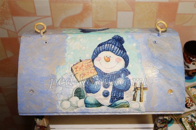 Годівниця для птахів у техніці декупаж Годівниця для птахів у техніці декупаж