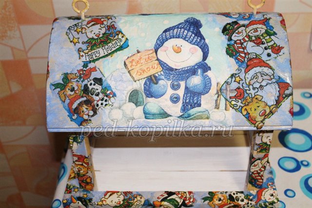 Годівниця для птахів у техніці декупаж Годівниця для птахів у техніці декупаж