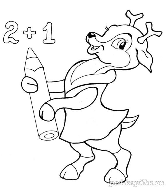 Розмальовка оленя