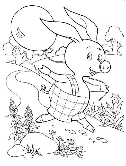 Розмальовка П'ятачок