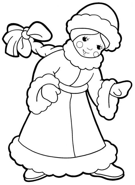 Розмальовка. Снігуронька