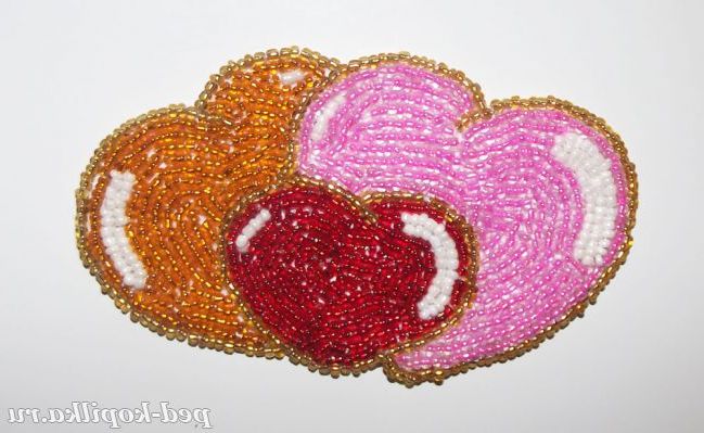 Сердечка з бісеру