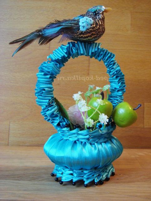 Кошичок з мила і стрічок