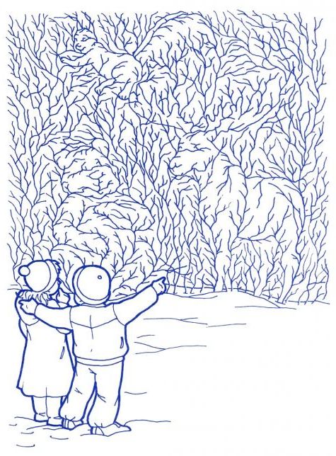 Зимова розмальовка з завданням