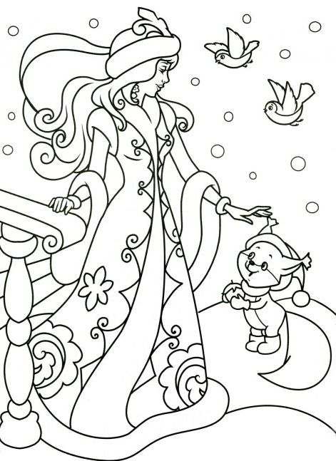 Розмальовка. Зима