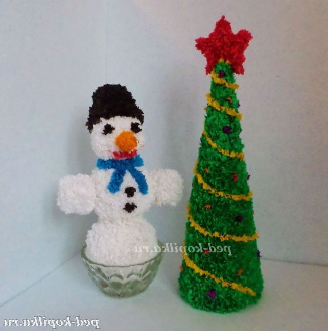 Сніговик в техніці торцювання