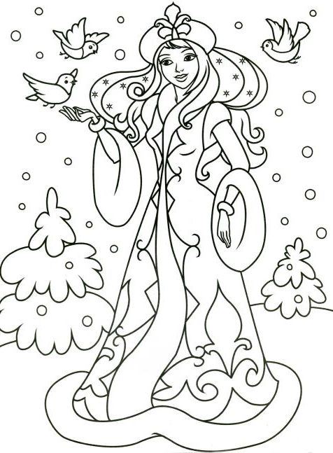 Розфарбування по темі Зима