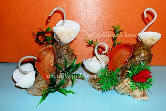 Лебеді з черепашок своїми руками