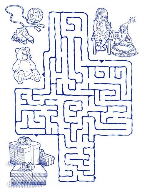 Зимова розмальовка з завданням