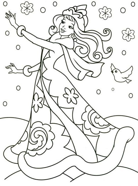 Розмальовка. Зима