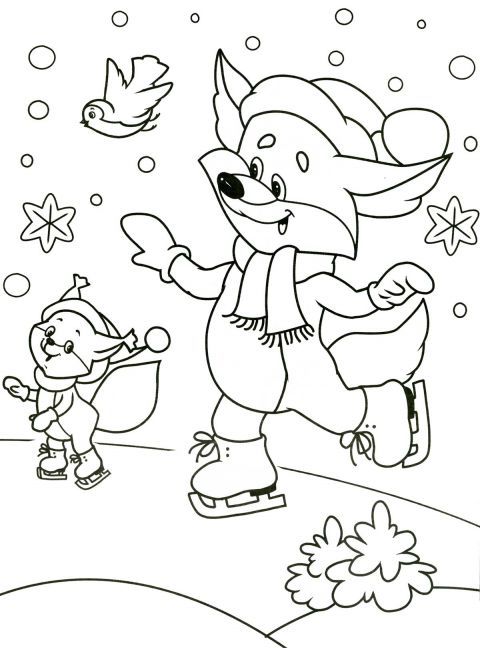 Розмальовка. Зима