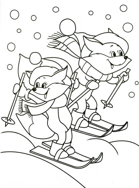 Розмальовка. Зима