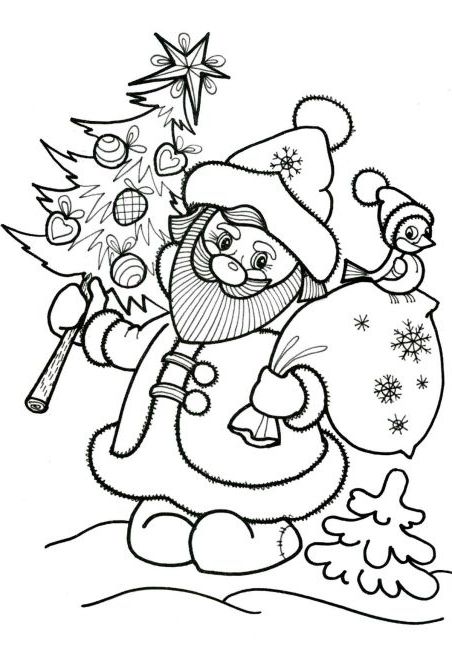 Розмальовка. Дід Мороз