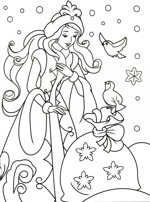 Розмальовка. Зима