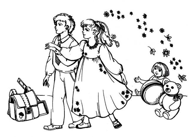 Розмальовка. Випускний в дитячому саду