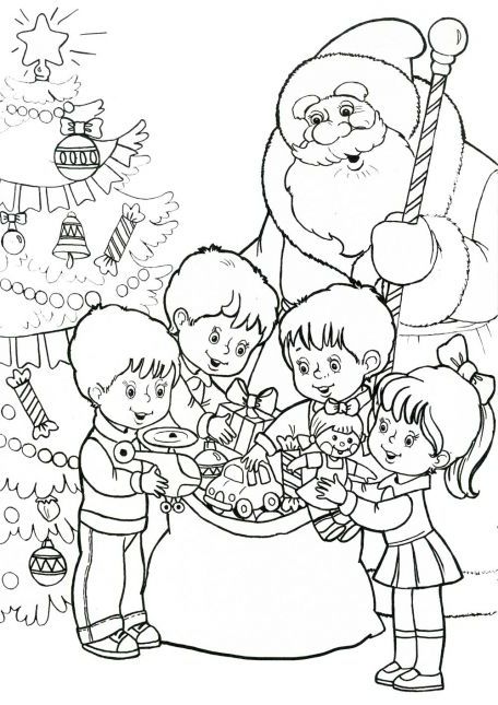 Розмальовка. Дід Мороз