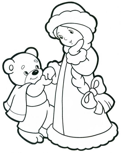 Розмальовка. Снігуронька