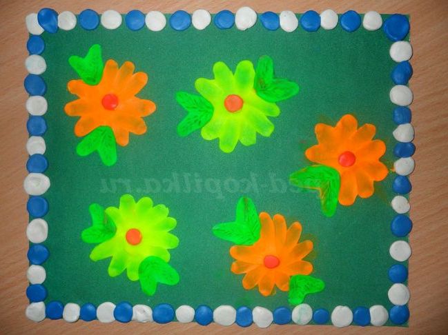 Пластилинография. Квіткова галявина